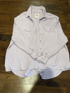 Aerie Waffle Knit Button-Up Shirt